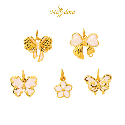 MASDORA 999 Gold Pendant Loket Emas ~ (WHITE) Mother Nature Edition  (EMAS 999/24K)