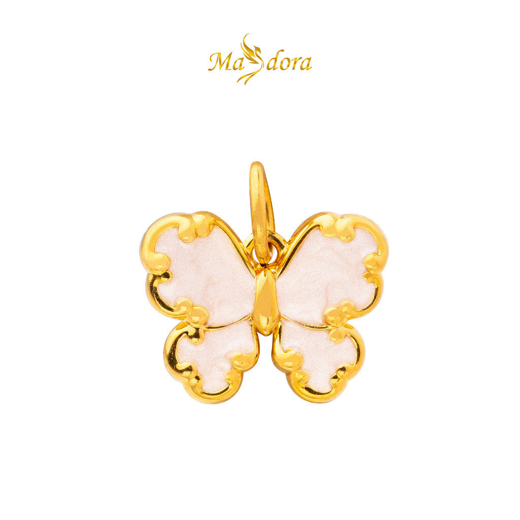 MASDORA 999 Gold Pendant Loket Emas ~ (WHITE) Mother Nature Edition  (EMAS 999/24K)
