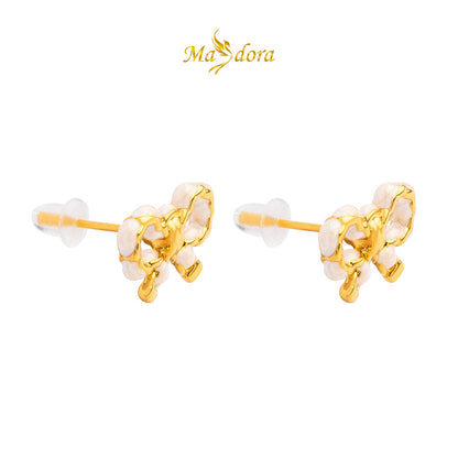 MASDORA 999 Gold Earring Earrings Emas ~ White Sugary Pretzel (EMAS 999/24K)