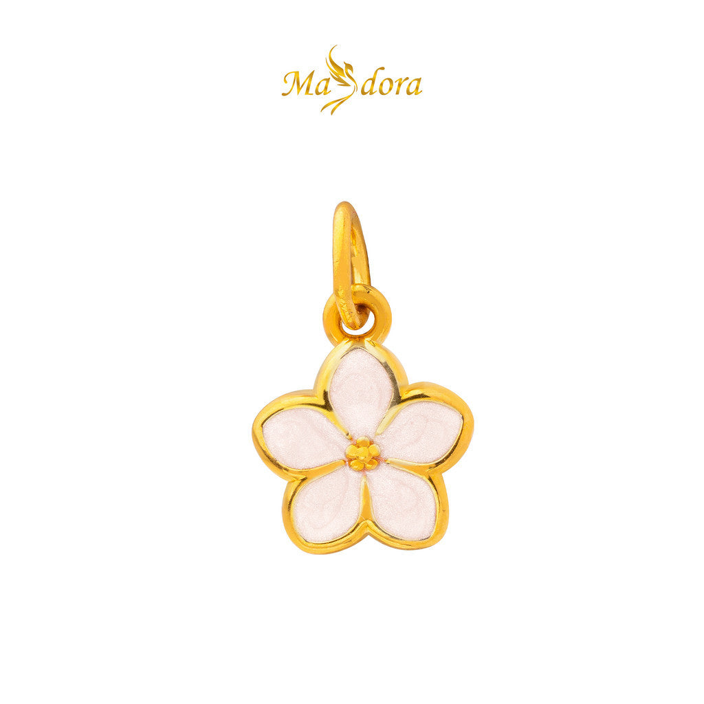 MASDORA 999 Gold Pendant Loket Emas ~ (WHITE) Mother Nature Edition  (EMAS 999/24K)