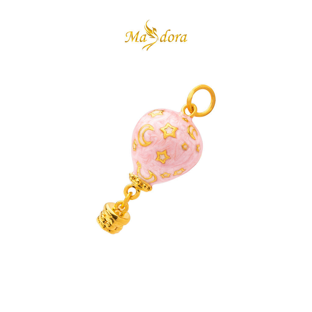 MASDORA 999 Gold Pendant Loket Emas ~ Fantasy Hot Air Balloon Edition (EMAS 999/24K)