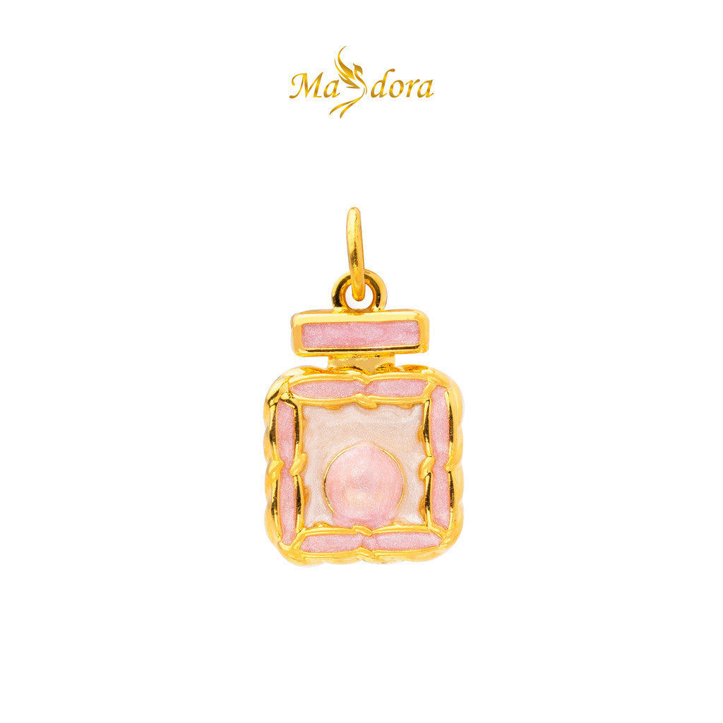MASDORA 999 Gold Pendant Loket Emas ~ (PINK) Memorable Travel Edition  (EMAS 999/24K)