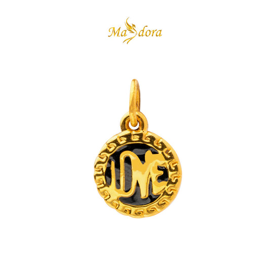 MASDORA 999 Gold Pendant Loket Emas ~ (BLACK) Lovely Baby Edition  (EMAS 999/24K)