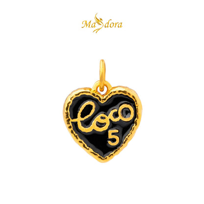 MASDORA 999 Gold Pendant Loket Emas ~ (BLACK) Lovely Baby Edition  (EMAS 999/24K)