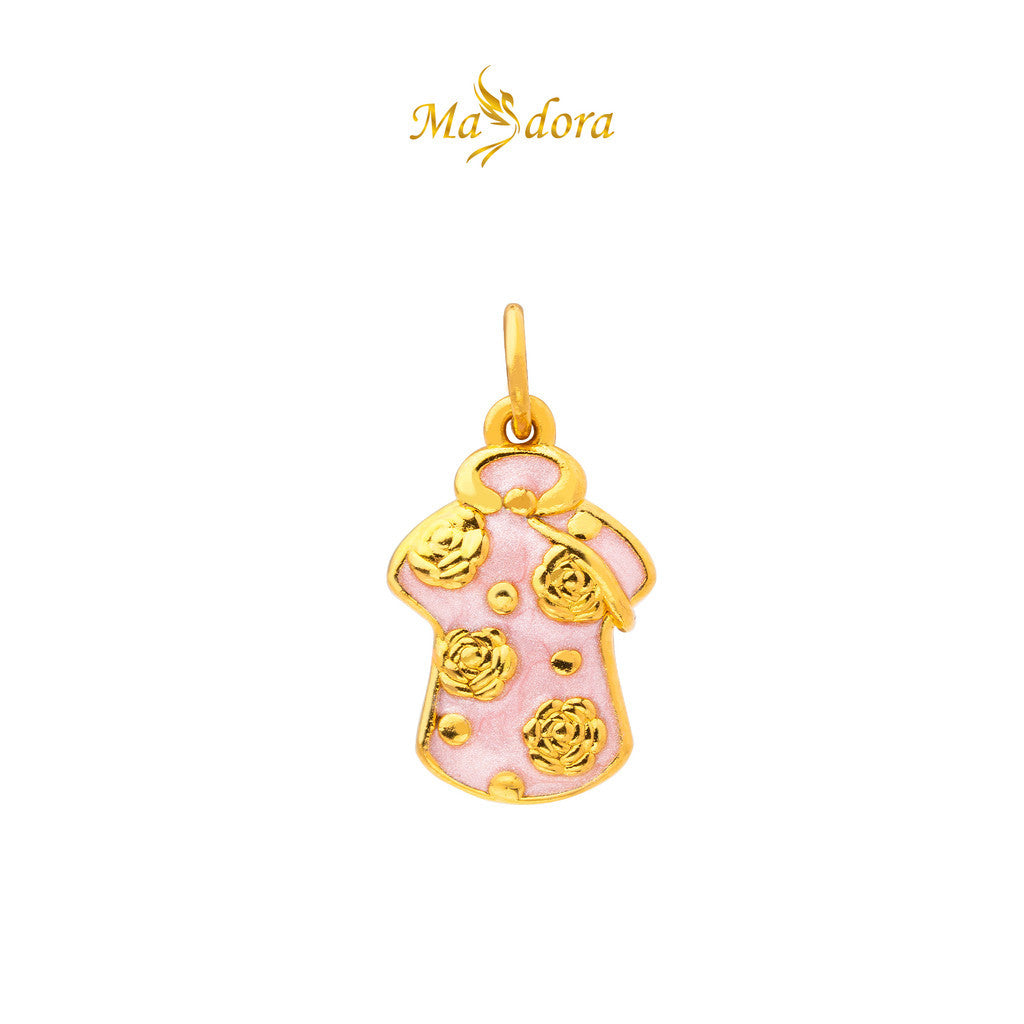 MASDORA 999 Gold Pendant Loket Emas ~ (PINK) Memorable Travel Edition  (EMAS 999/24K)