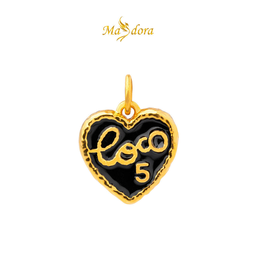 MASDORA 999 Gold Pendant Loket Emas ~ (BLACK) Lovely Baby Edition  (EMAS 999/24K)
