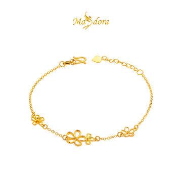 MASDORA 999 Gold Bracelet Rantai Tangan Emas ~ Golden Youth Flower  (EMAS 999/24K)