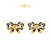 MASDORA 999 Gold Earring Earrings Emas ~ Black Sugary Pretzel (EMAS 999/24K)