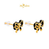 MASDORA 999 Gold Earring Earrings Emas ~ Black Sugary Pretzel (EMAS 999/24K)