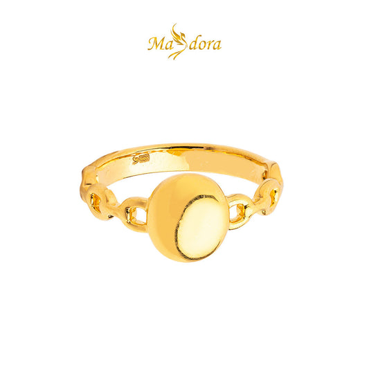 MASDORA 999 Gold Ring Rings Cincin Emas ~ Shiny Anchor Chain (EMAS 999/24K)