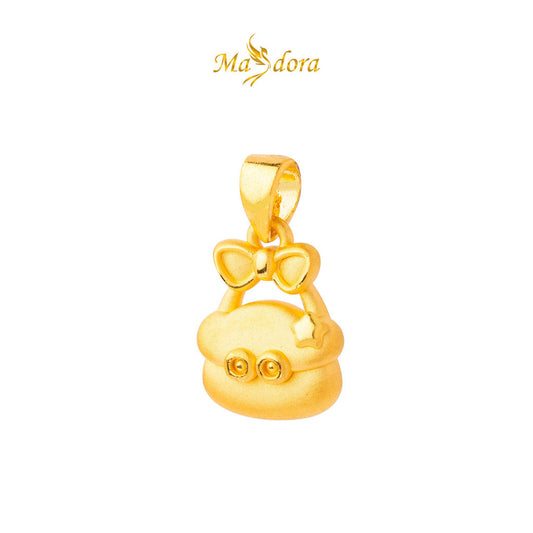 MASDORA 999 Gold Pendant Loket Emas ~ Starry Matte Bag  (EMAS 999/24K)