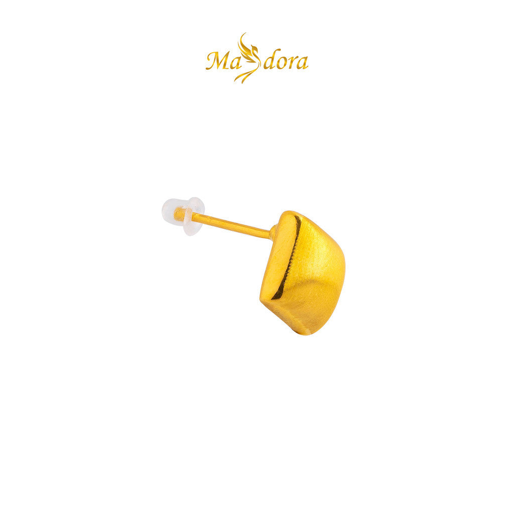 MASDORA 999 Gold Earring Earrings Emas ~ Brushy Squarish (EMAS 999/24K)