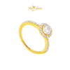 MASDORA 916 Gold Ring Rings Cincin Emas - Sparkling Double Halo (EMAS 916/22K)