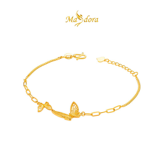 MASDORA 999 Gold Bracelet Rantai Tangan Emas ~ Caged Baby Fairy (EMAS 999/24K)