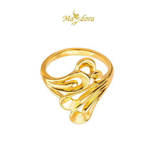 MASDORA 999 Gold Ring Rings Cincin Emas ~ Golden Vintage Flower (EMAS 999/24K)