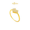 MASDORA 916 Gold Ring Rings Cincin Emas ~ Sparkling Tetris Heart (EMAS 916/22K)