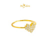 MASDORA 916 Gold Ring Rings Cincin Emas ~ Sparkling Tetris Heart (EMAS 916/22K)