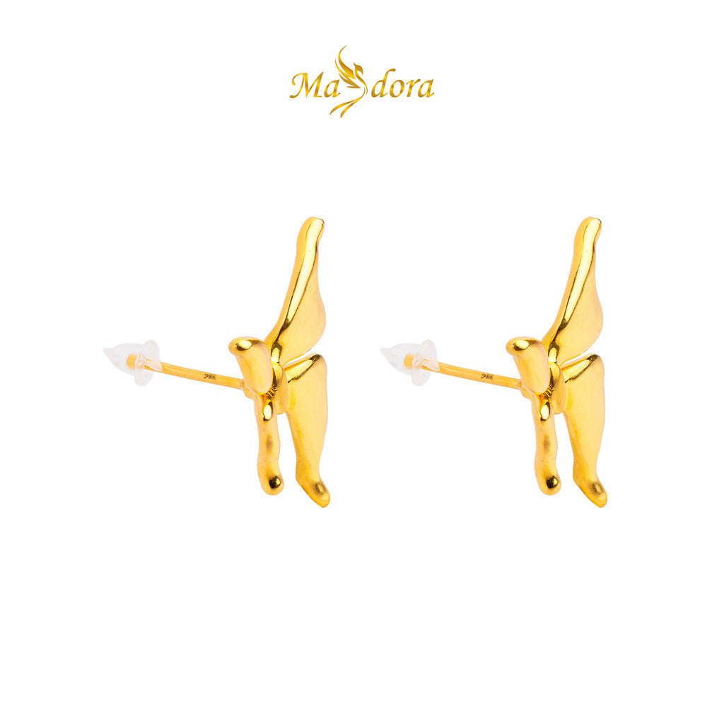 MASDORA 999 Gold Earring Earrings Emas ~ Golden Enormous Butterfly (EMAS 999/24K)