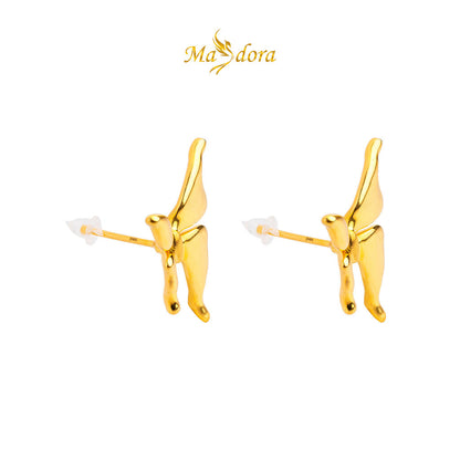 MASDORA 999 Gold Earring Earrings Emas ~ Golden Enormous Butterfly (EMAS 999/24K)