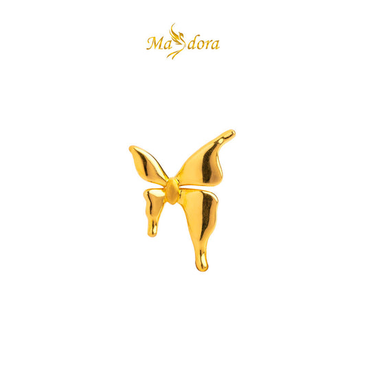 MASDORA 999 Gold Earring Earrings Emas ~ Golden Enormous Butterfly (EMAS 999/24K)