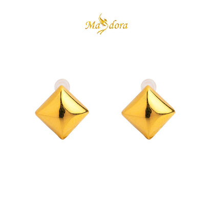 MASDORA 999 Gold Earring Earrings Emas ~ Golden Squarish (EMAS 999/24K)