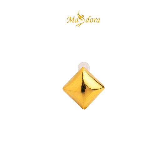 MASDORA 999 Gold Earring Earrings Emas ~ Golden Squarish (EMAS 999/24K)