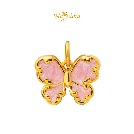 MASDORA 999 Gold Pendant Loket Emas ~ (PINK) Mother Nature Edition  (EMAS 999/24K)