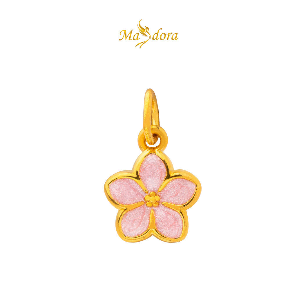 MASDORA 999 Gold Pendant Loket Emas ~ (PINK) Mother Nature Edition  (EMAS 999/24K)