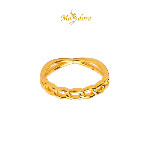 MASDORA 999 Gold Ring Rings Cincin Emas ~ Two Way Rapunzel (EMAS 999/24K)