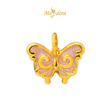 MASDORA 999 Gold Pendant Loket Emas ~ (PINK) Mother Nature Edition  (EMAS 999/24K)