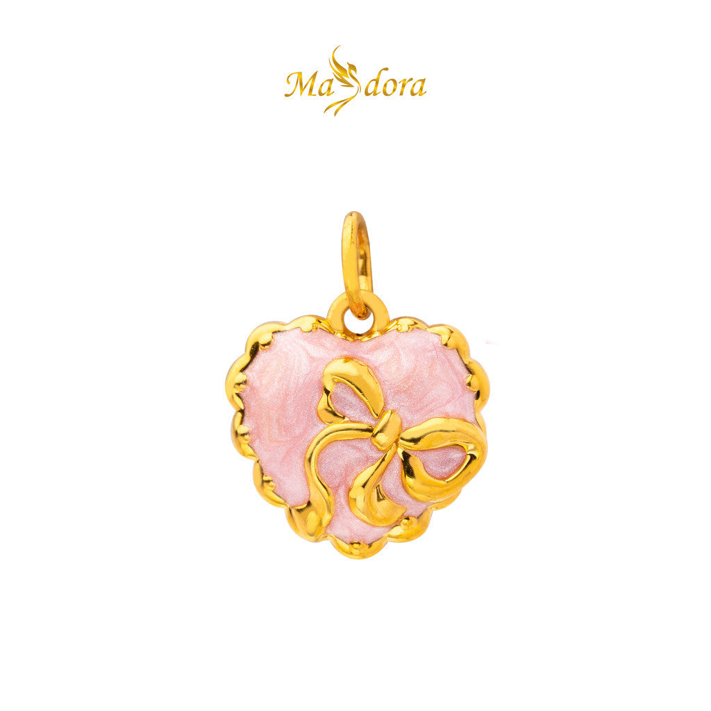 MASDORA 999 Gold Pendant Loket Emas ~ (PINK) Mother Nature Edition  (EMAS 999/24K)