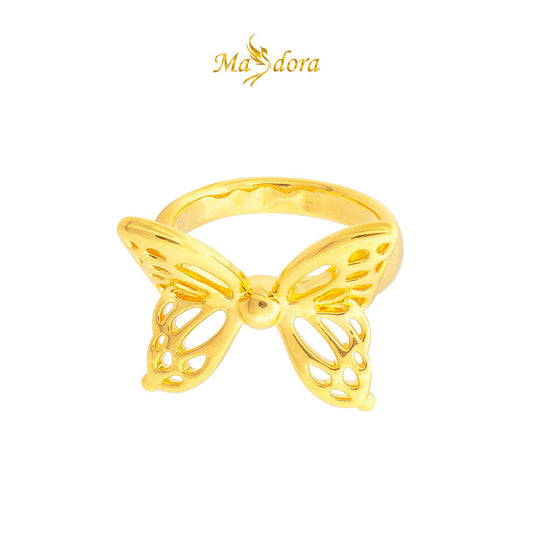 MASDORA 999 Gold Ring Rings Cincin Emas ~ Enormous Butterfly (EMAS 999/24K)