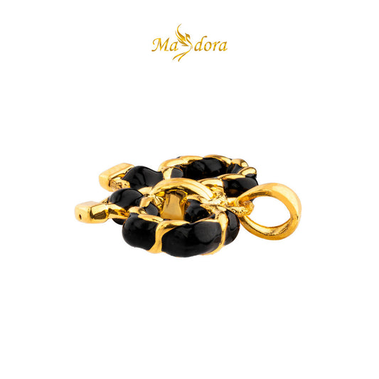 MASDORA 999 Gold Pendant Loket Emas ~ Black Sugary Pretzel (EMAS 999/24K)