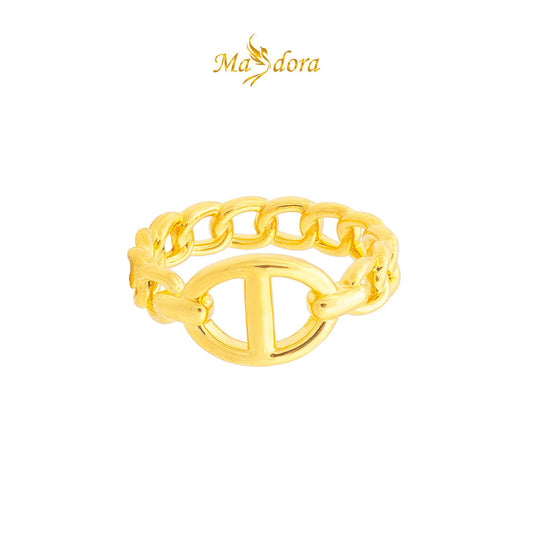 MASDORA 999 Gold Ring Rings Cincin Emas ~ Golden D Links (EMAS 999/24K)