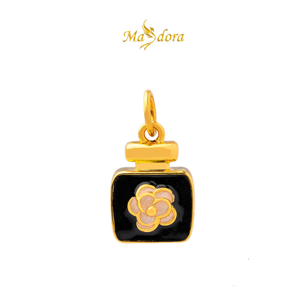 MASDORA 999 Gold Pendant Loket Emas ~ (BLACK) Memorable Travel Edition  (EMAS 999/24K)