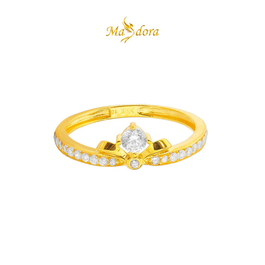 MASDORA 916 Gold Ring Rings Cincin Emas ~ Sparkling Tiara (EMAS 916/22K)