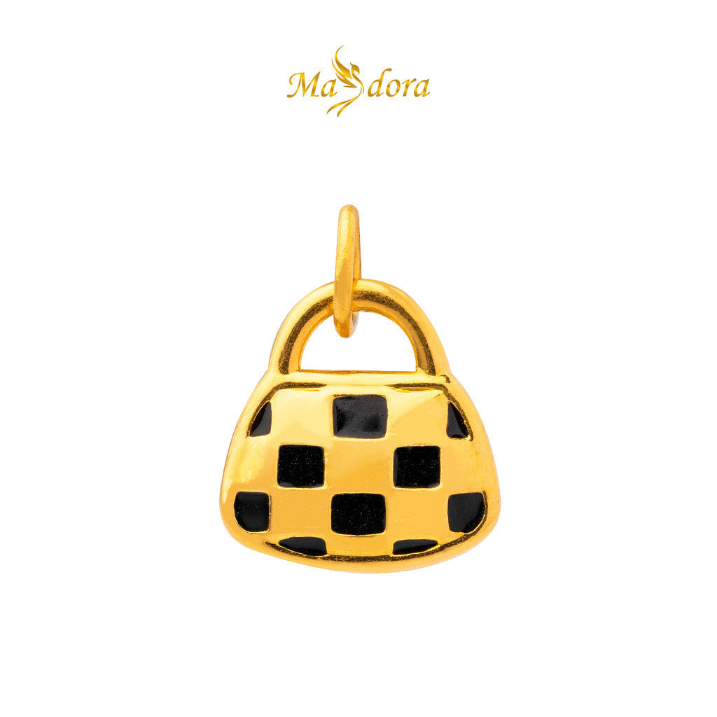 MASDORA 999 Gold Pendant Loket Emas ~ (BLACK) Memorable Travel Edition  (EMAS 999/24K)
