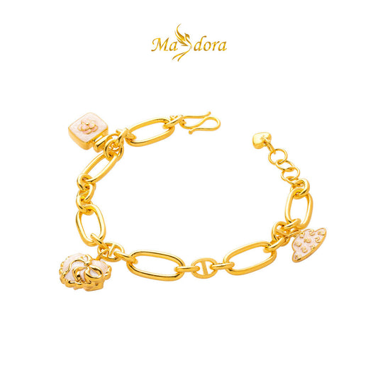 MASDORA 999 Gold Bracelet Rantai Tangan Emas ~ Pinky Puffy (EMAS 999/24K)