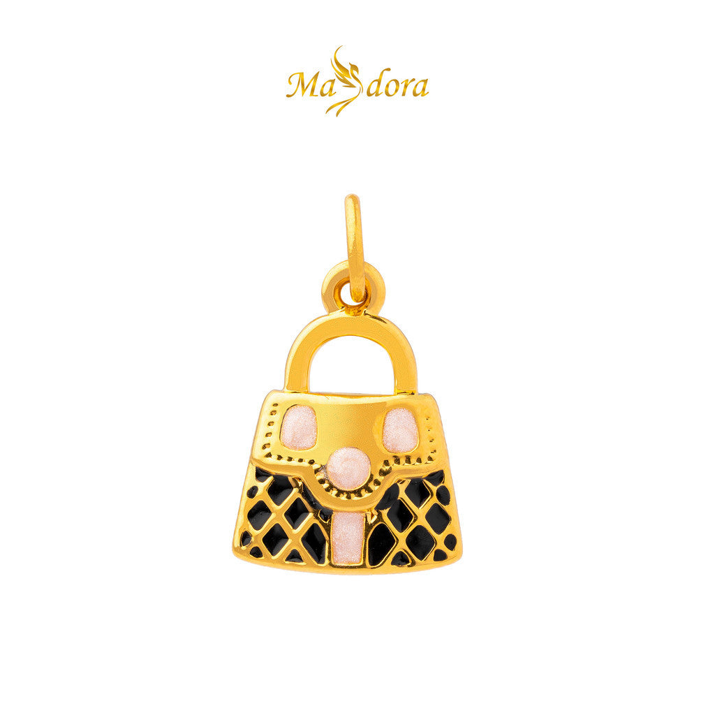 MASDORA 999 Gold Pendant Loket Emas ~ (BLACK) Memorable Travel Edition  (EMAS 999/24K)