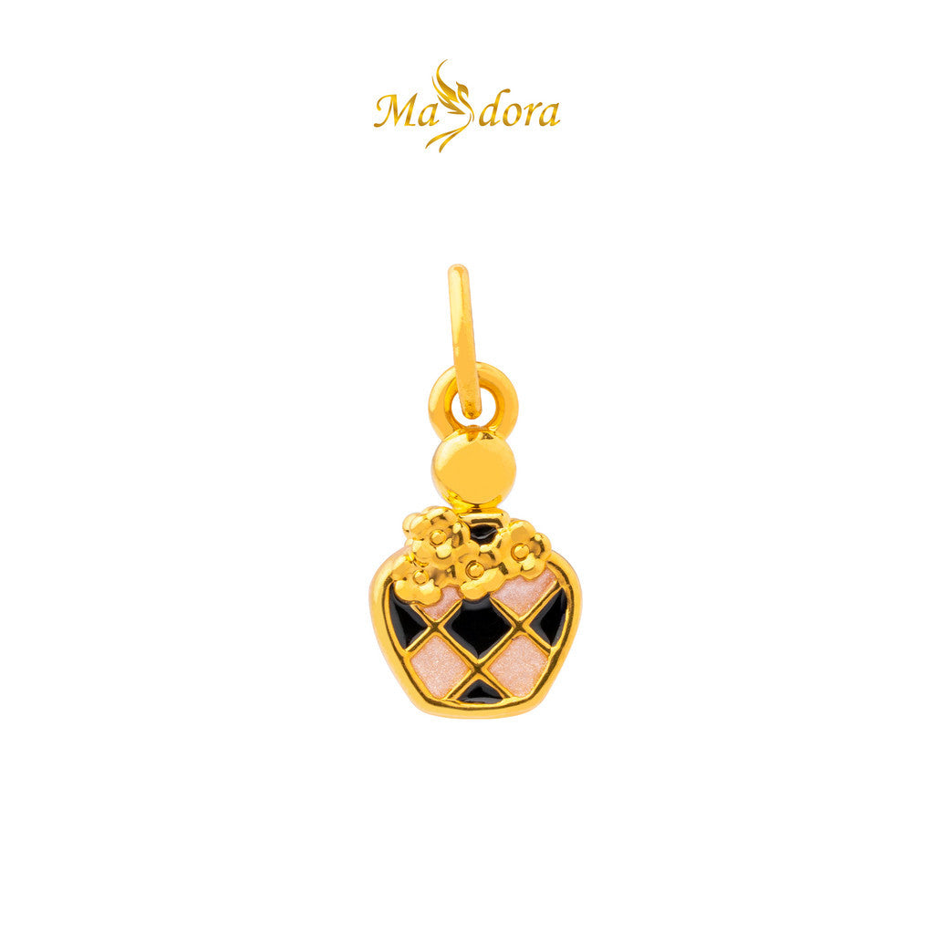MASDORA 999 Gold Pendant Loket Emas ~ (BLACK) Memorable Travel Edition  (EMAS 999/24K)