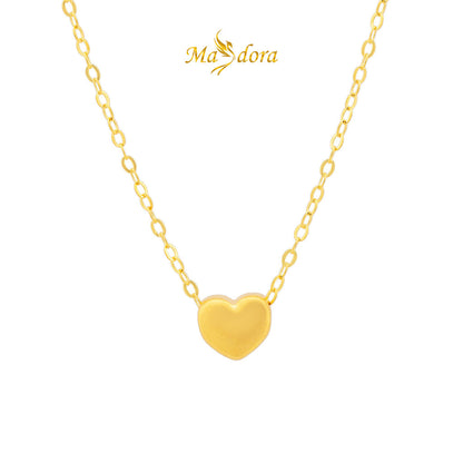 MASDORA 999 Gold Pendant Loket Emas ~ Mini Matte Love (EMAS 999/24K) -- FREE 925 SILVER NECKLACE!