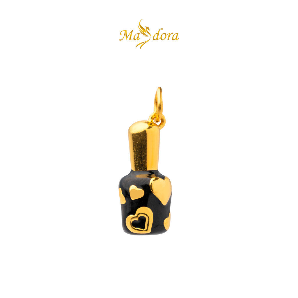 MASDORA 999 Gold Pendant Loket Emas ~ (BLACK) Memorable Travel Edition  (EMAS 999/24K)