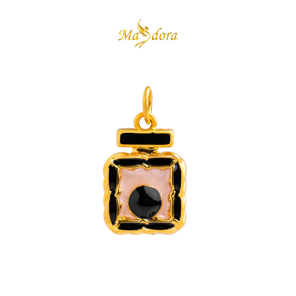 MASDORA 999 Gold Pendant Loket Emas ~ (BLACK) Memorable Travel Edition  (EMAS 999/24K)