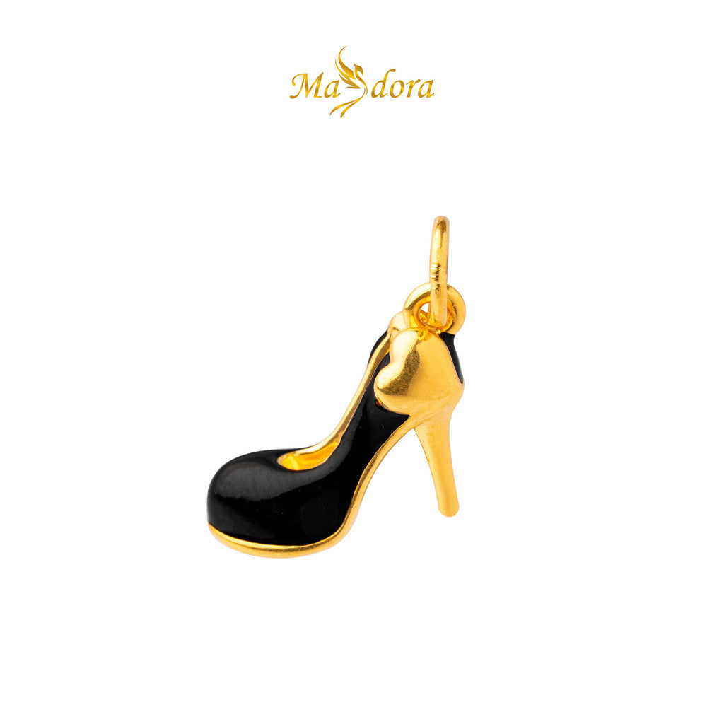 MASDORA 999 Gold Pendant Loket Emas ~ (BLACK) Memorable Travel Edition  (EMAS 999/24K)