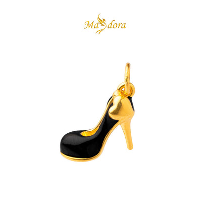 MASDORA 999 Gold Pendant Loket Emas ~ (BLACK) Memorable Travel Edition  (EMAS 999/24K)