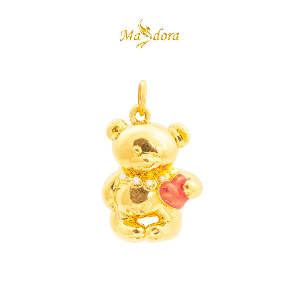 MASDORA 999 Gold Pendant Loket Emas ~ Pink Leona Edition (EMAS 999/24K)