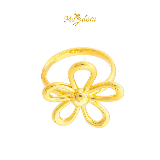MASDORA 999 Gold Ring Rings Cincin Emas ~ Golden Daisy (EMAS 999/24K)