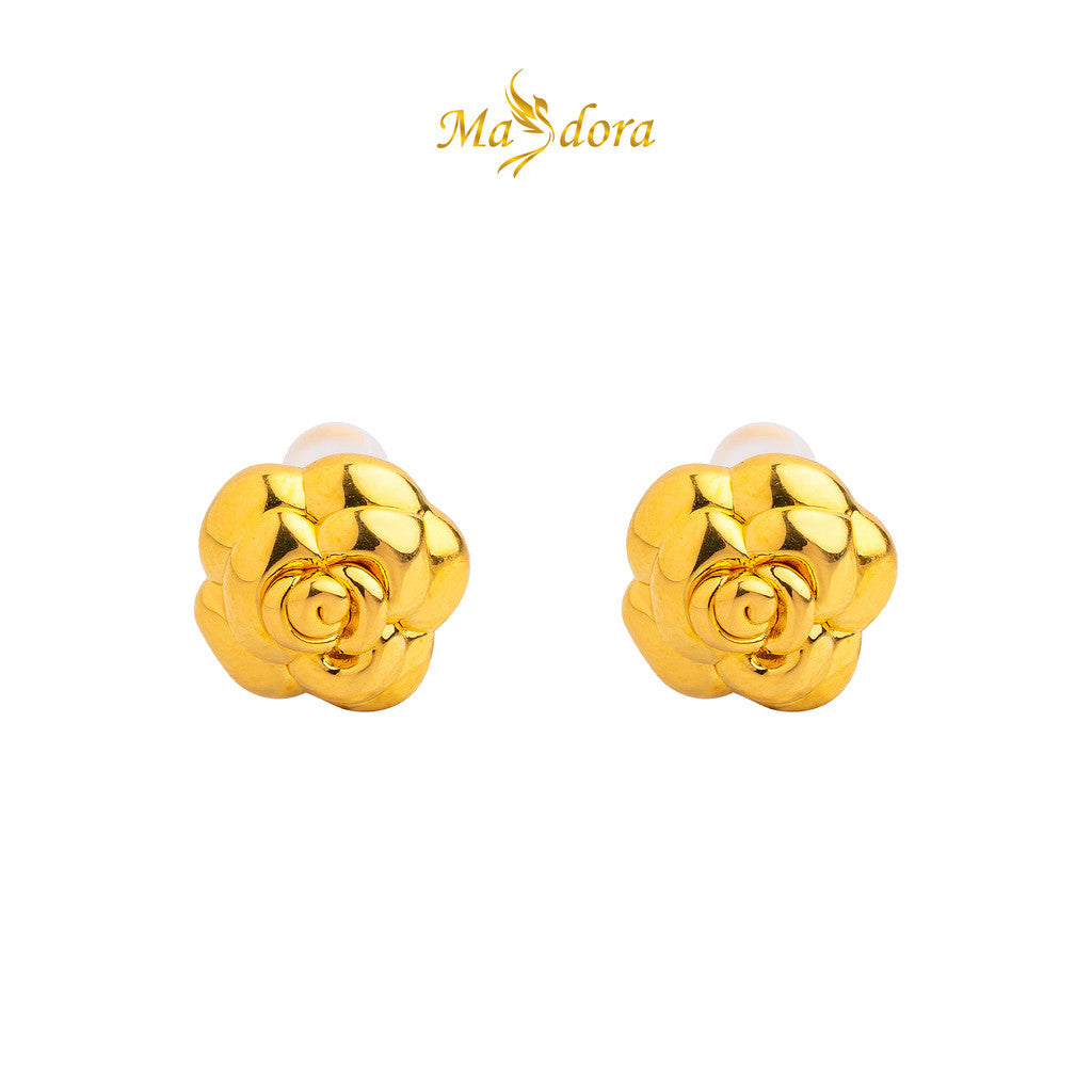 MASDORA 999 Gold Earring Earrings Emas ~ Glorious Rose (EMAS 999/24K)
