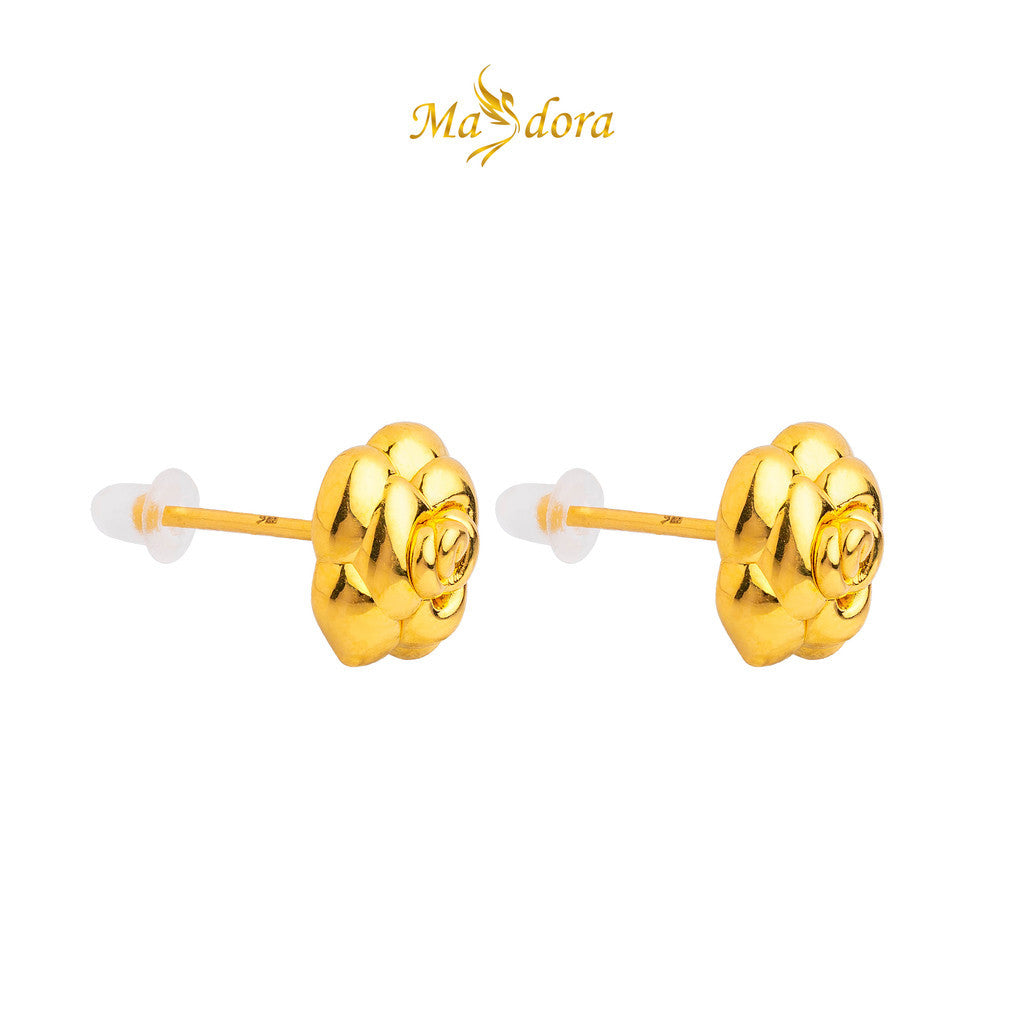 MASDORA 999 Gold Earring Earrings Emas ~ Glorious Rose (EMAS 999/24K)