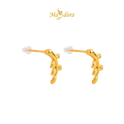 MASDORA 999 Gold Earring Earrings Emas ~ Golden Leafy (EMAS 999/24K)